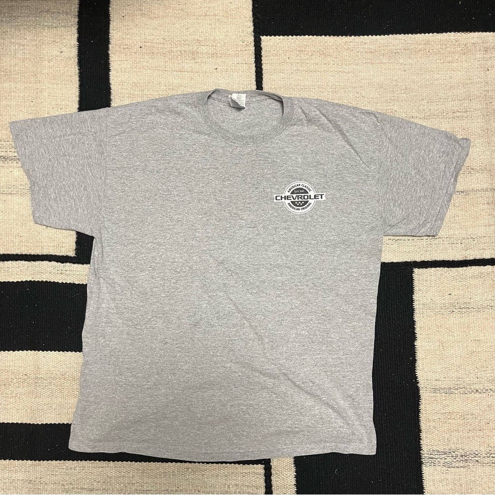Gildan Heavyweight Cotton Chevrolet Heather Grey Graphic Tee